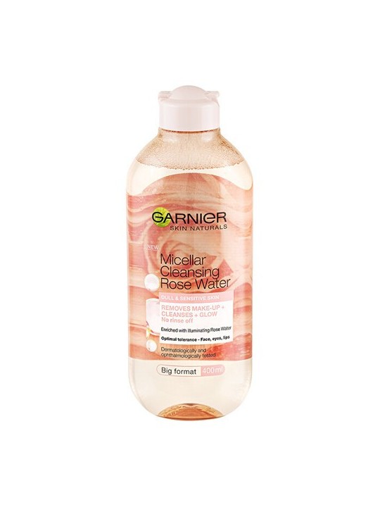 Acqua micellare con acqua di rose