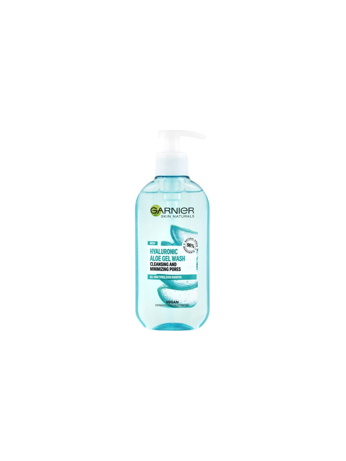 GARNIER Hyaluronic Aloe Gel Wash Cleansing and Minimizing Pore Gel detergente per tutti i tipi di pelle donna 200ml