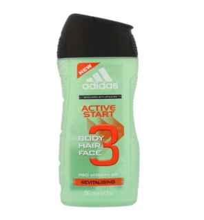 Adidas 3 in 1 Gel doccia, shampoo viso uomo 250ml