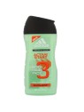 Adidas 3 in 1 Gel doccia, shampoo viso uomo 250ml