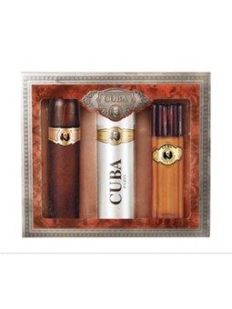 Cuba Cofanetto Regalo Cuba Gold eau de toilette 100 ml Dopobarba Cuba Gold 100 ml e deospray Cuba Gold 200 ml uomo 100ml