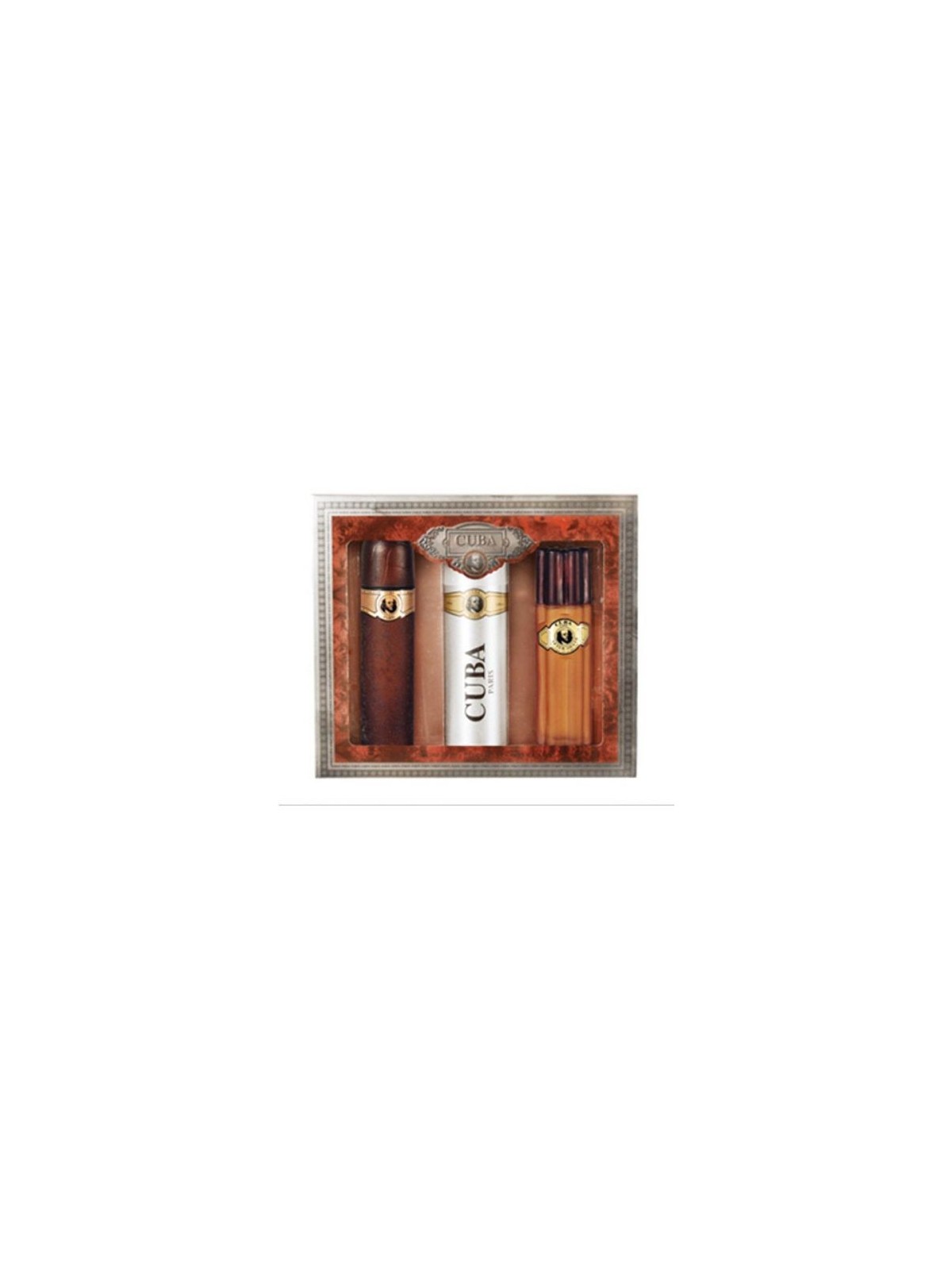 Cuba Cofanetto Regalo Cuba Gold eau de toilette 100 ml Dopobarba Cuba Gold 100 ml e deospray Cuba Gold 200 ml uomo 100ml