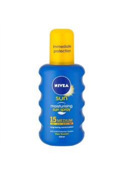 Nivea Spray SPF 15 Sun Spray Solare Idratante 200 ml donna