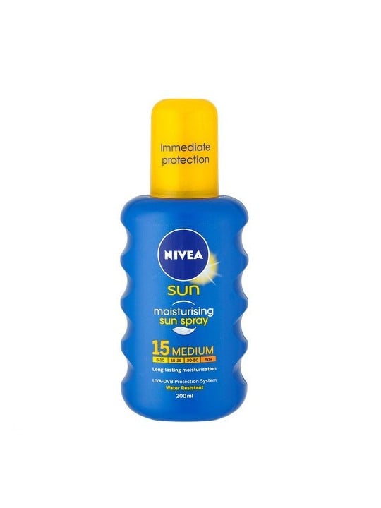 Nivea Spray SPF 15 Sun Spray Solare Idratante 200 ml donna