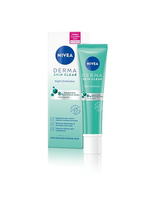 Nivea Derma Skin Clear Esfoliante notturno donna 40ml