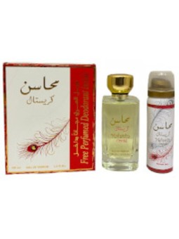 Lattafa Perfumes Set regalo Mahasin Crystal eau de parfum 100 ml