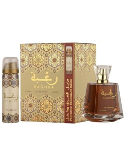 Set regalo Lattafa Perfumes Raghba: eau de parfum unisex 100ml e deodorante 50ml