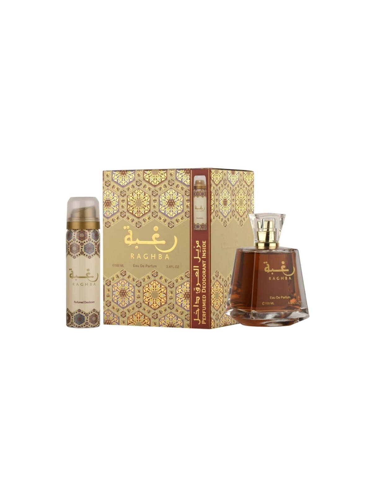 Set regalo Lattafa Perfumes Raghba: eau de parfum unisex 100ml e deodorante 50ml