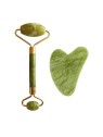 Set Rullo e Gua Sha in Giada Xiuyan Verde Chiaro per Donna