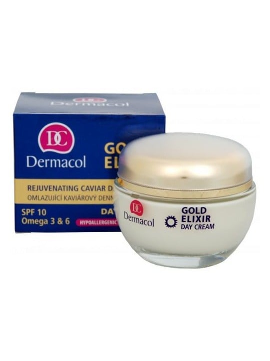 Crema da giorno ringiovanente al caviale Dermacol Gold Elixir