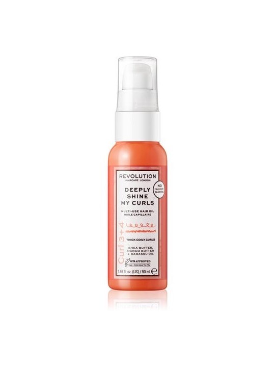 Revolution Haircare Curl 3 4 Olio per Capelli Multifunzionale per Lucidare Profondamente i Miei Ricci Olej Hydratan e Vyi