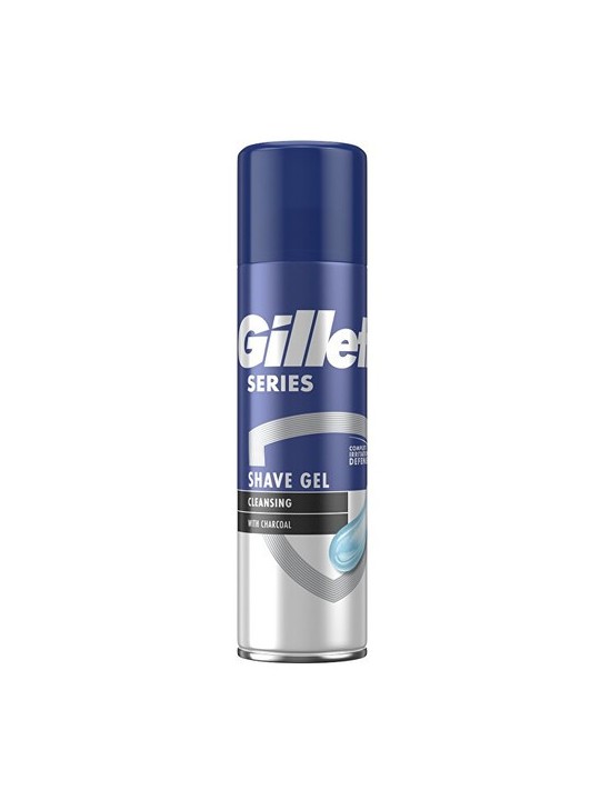 Gillette Gel da barba detergente al carbone uomo 200ml