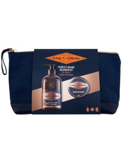 Gillette King C. Perfect Beard Regimen Kit uomo 350ml Gillette www.essenzetotalstyle.com 