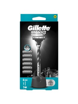 Gillette Mach3 Charcoal - Rasoio + 6 Testine Uomo