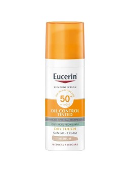 Eucerin Sun Oil Control GelCrema Solare Colorato SPF 50 donna Medium