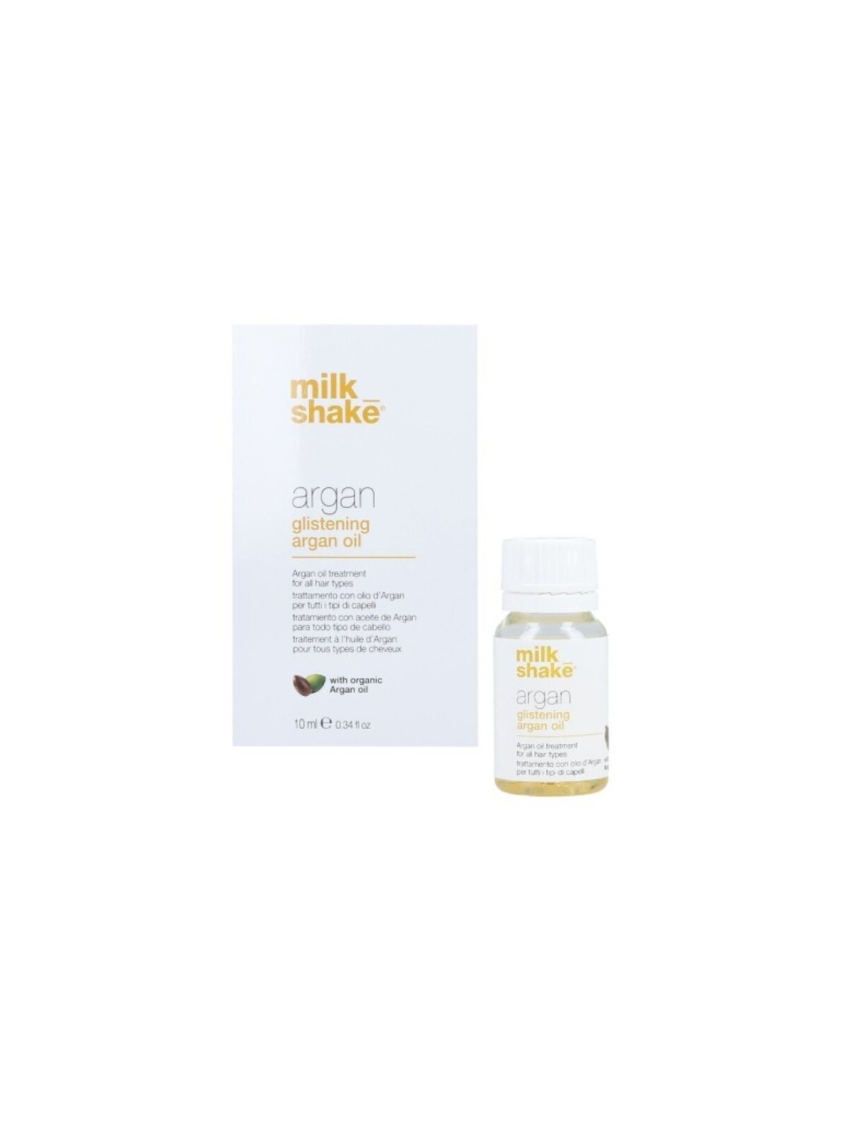Milk Shake Argan Organico Olio di Argan Trattamento Capelli Olio Condiziona Nutre 10ml donna