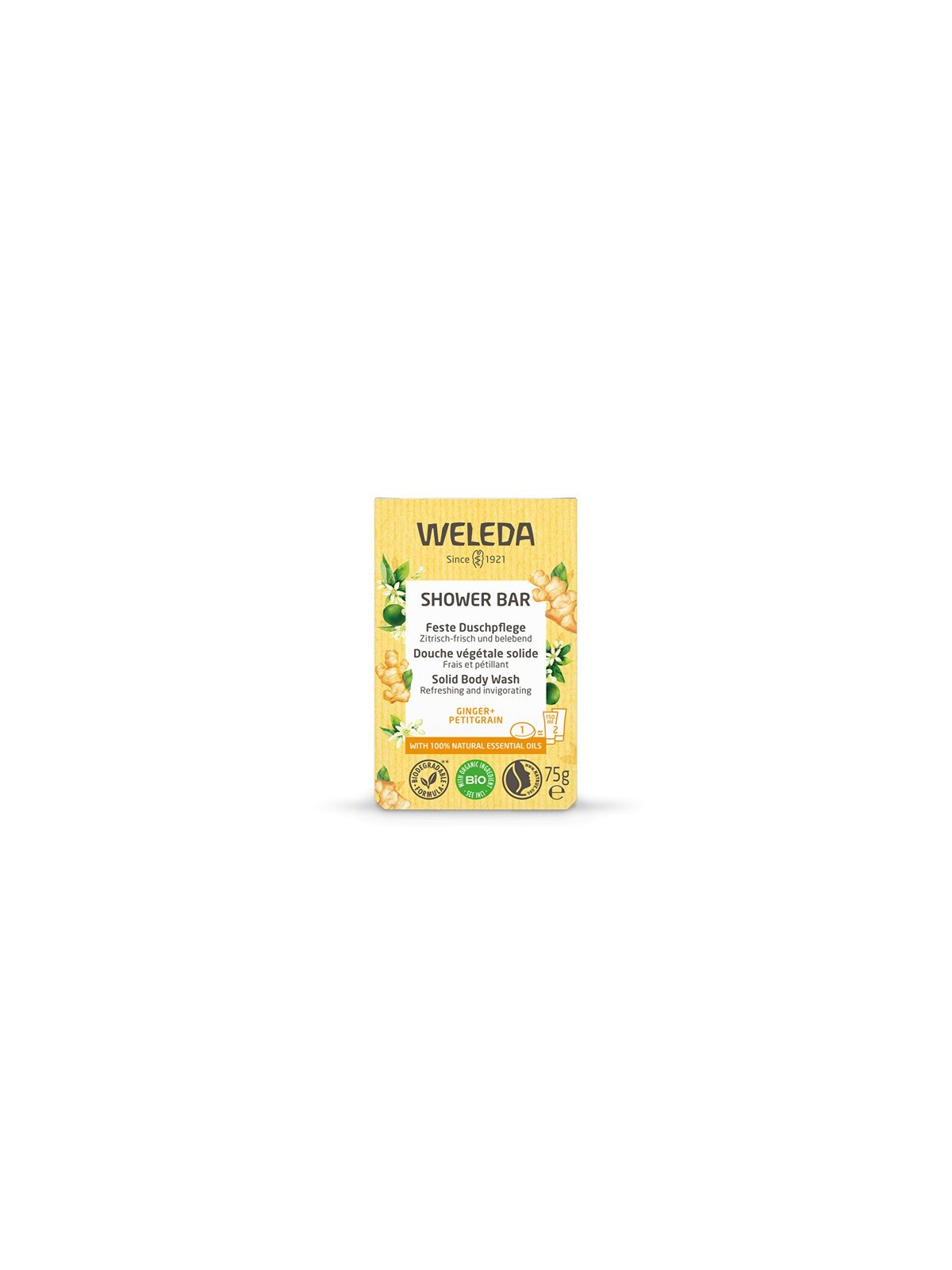 Weleda Shower Bar 75g Ginger  Petitgrain