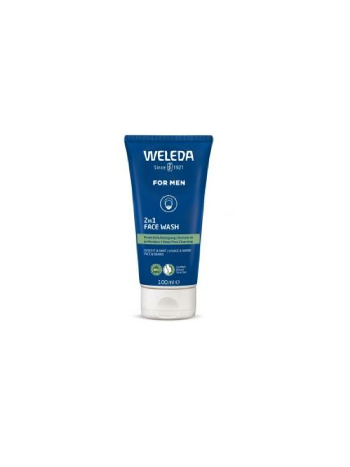 Gel detergente viso e barba per uomo