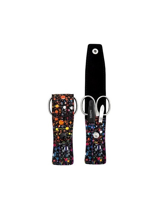 DuKaS PL 872 Set Manicure da Viaggio 3 pezzi nero colorato