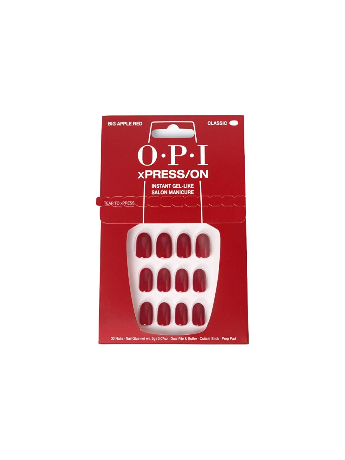 OPI Xpress-On Nail Art 30 unitï¿½ï¿½ Big Apple Red