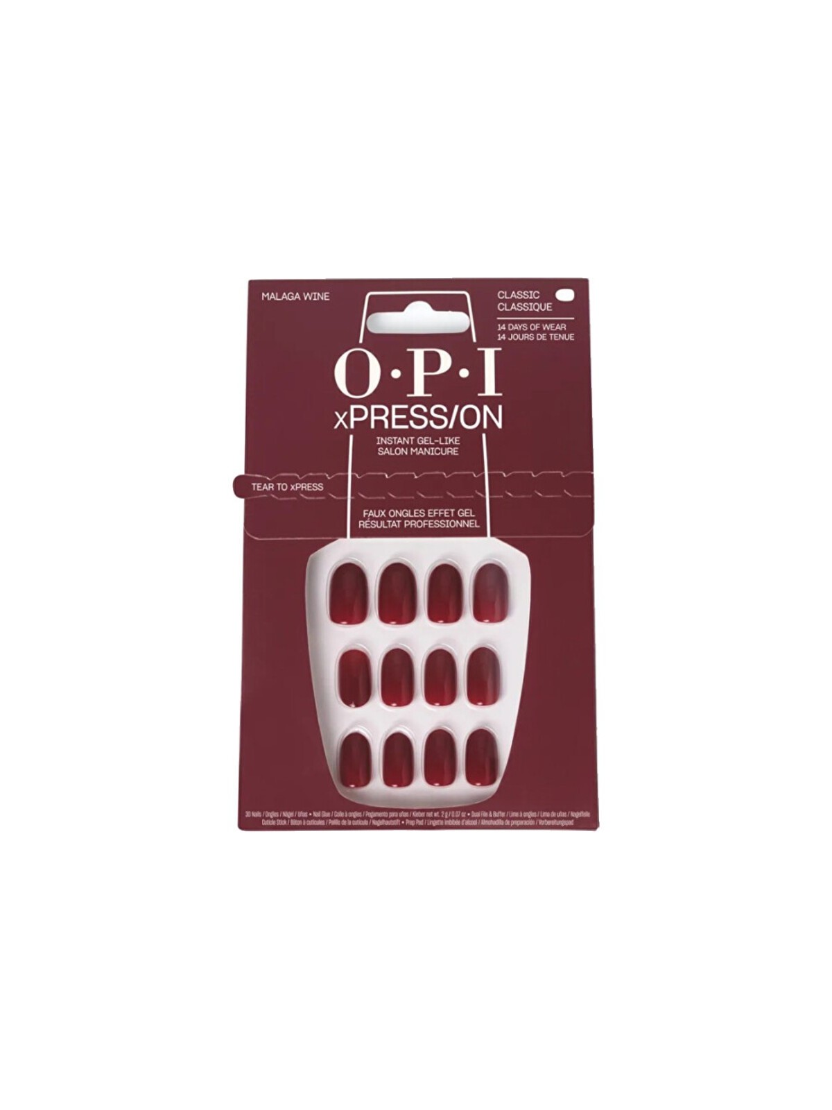 OPI Xpress-On Nail Art 30 unitï¿½ï¿½ Malaga Wine