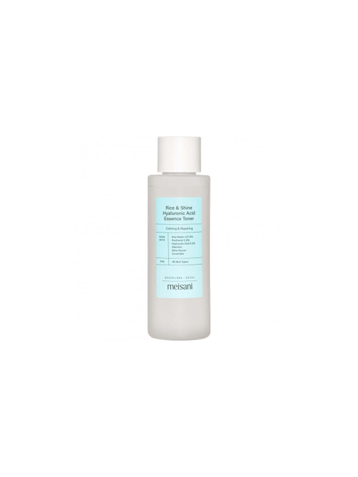 Tonico idratante Meisani RICE AND SHINE con acido ialuronico 150ml