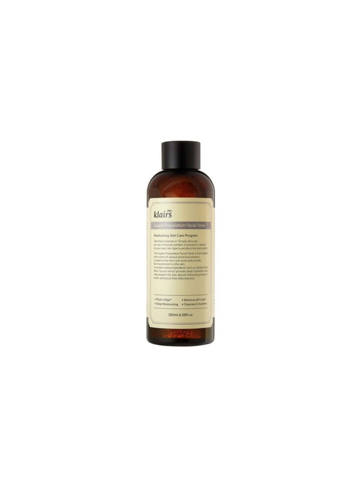 Tonico viso Klairs SUPPLE PREP, 180ml. Pelle idratata e luminosa.