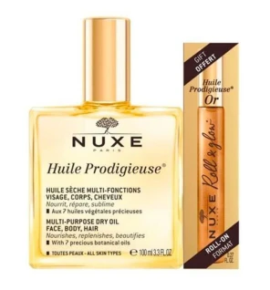 Nuxe Prodigieux Multi-Purpose Dry Oil Set 100ml + Roll-On 8ml Nuxe www.essenzetotalstyle.com 