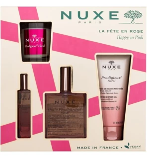 Nuxe Happy In Pink Set 100ml + 100ml + 15ml + 70 g Nuxe www.essenzetotalstyle.com 