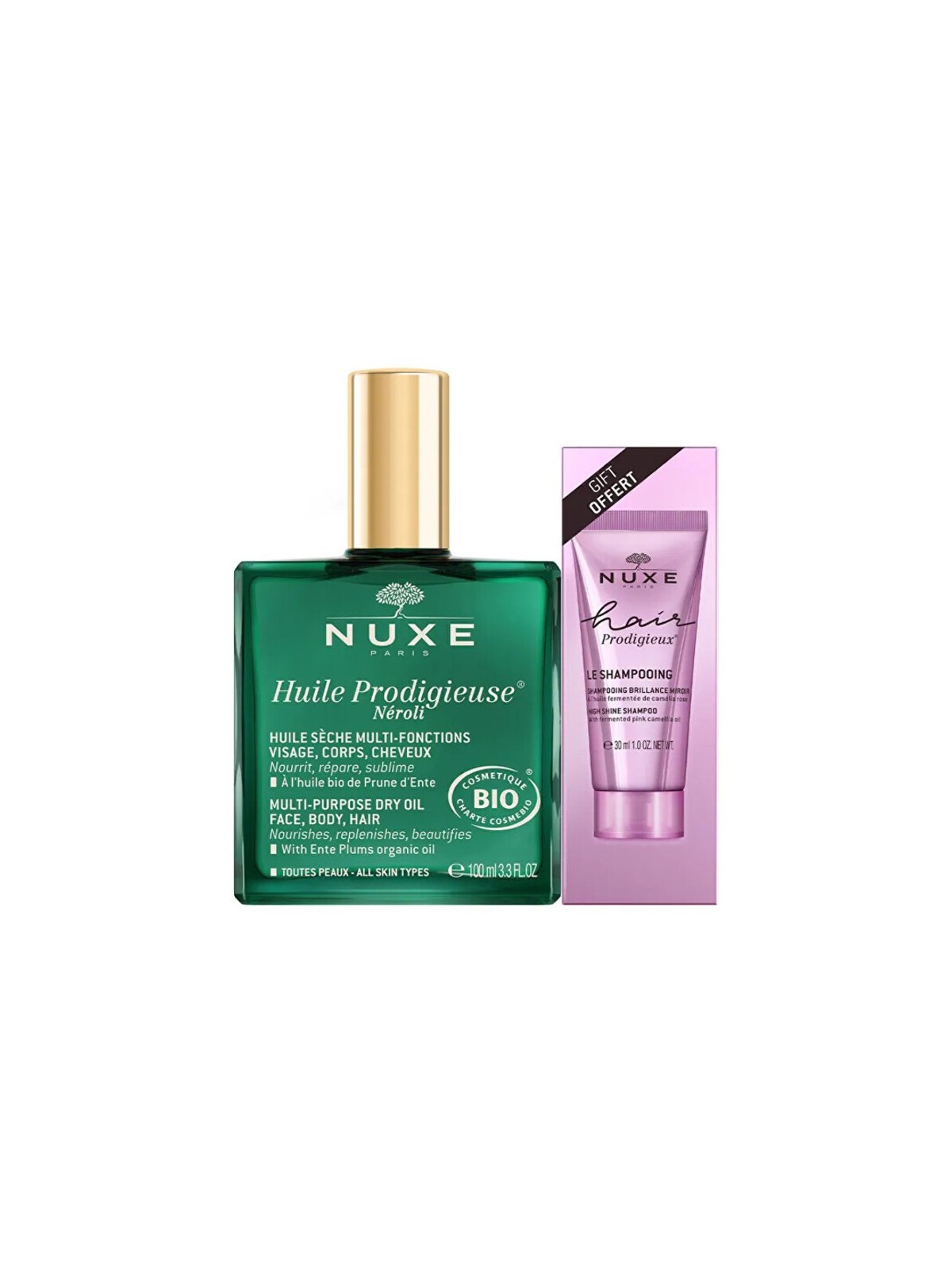 Olio Secco e Shampoo Nuxe Prodigieux Néroli