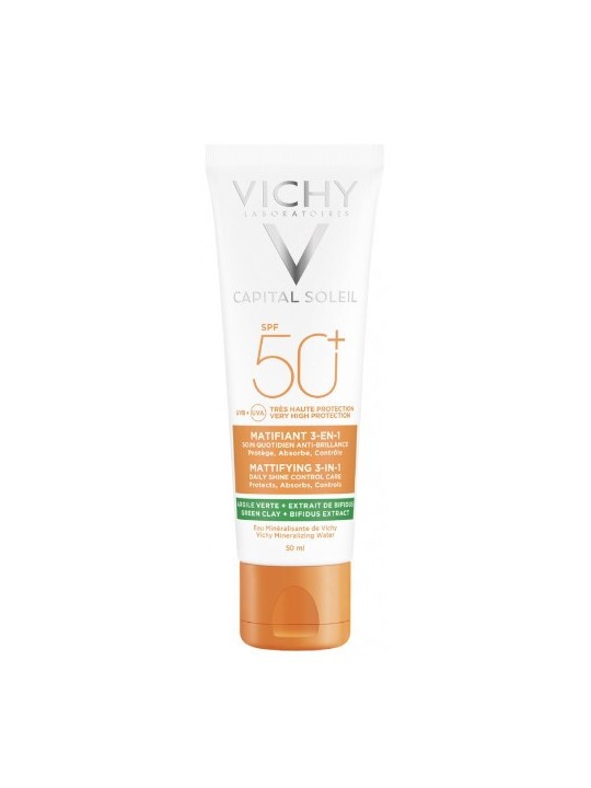 Vichy Capital Soleil Mattifying 3-In-1 SPF50 donna 50ml Daily Shine Control