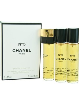 Chanel No 5 Giftset donna 60ml 2x eau de toilette Spray Refill 20Ml-1x eau de toilette Spray 20Ml- Twist and Spray - Purse Spray