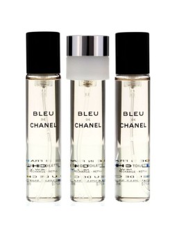 Chanel Bleu De Chanel Pour Homme Giftset uomo 60ml 3x eau de toilette Spray Refill 20ml - Twist and Spray - Travel Sprays Chanel