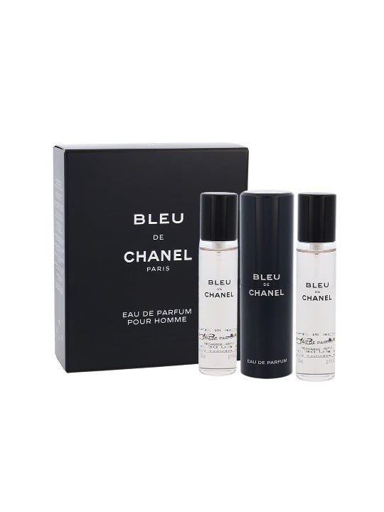 Chanel Bleu De Chanel Pour Homme Giftset uomo 60ml 3x20ml eau de parfum Travel Spray & 2 Refills