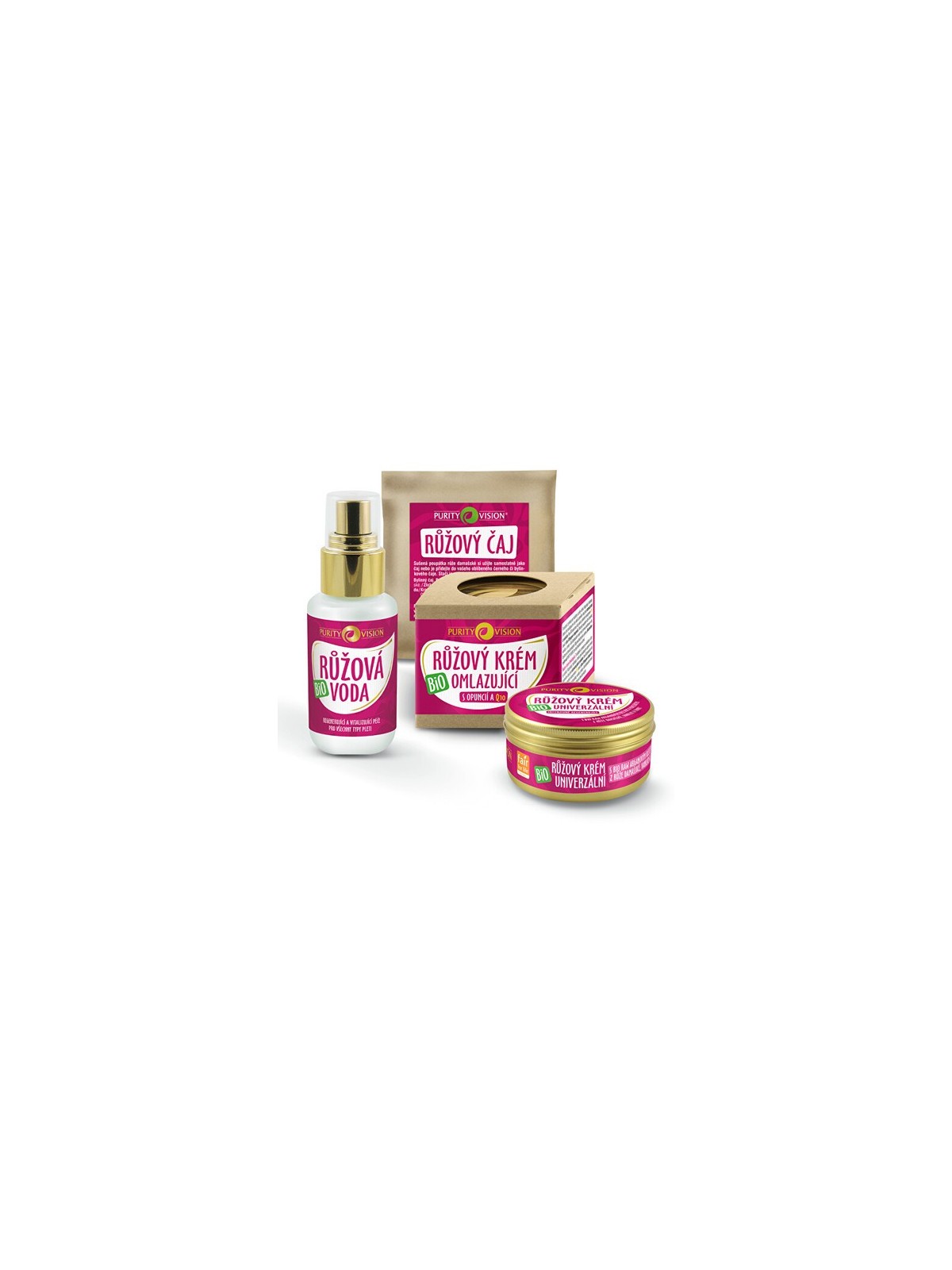 Set Cosmetico Rosa Biologico Purity Vision per Donna