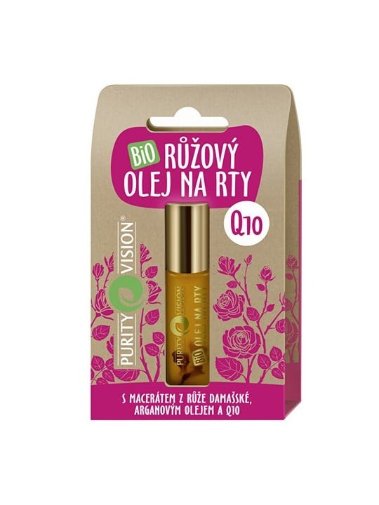 Olio per labbra alla rosa biologico Q10 donna 10ml