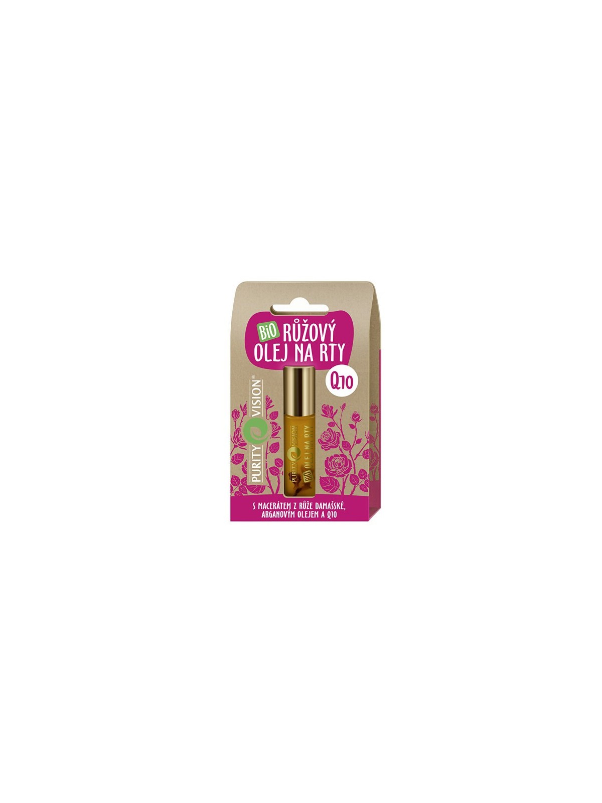 Olio per labbra alla rosa biologico Q10 donna 10ml