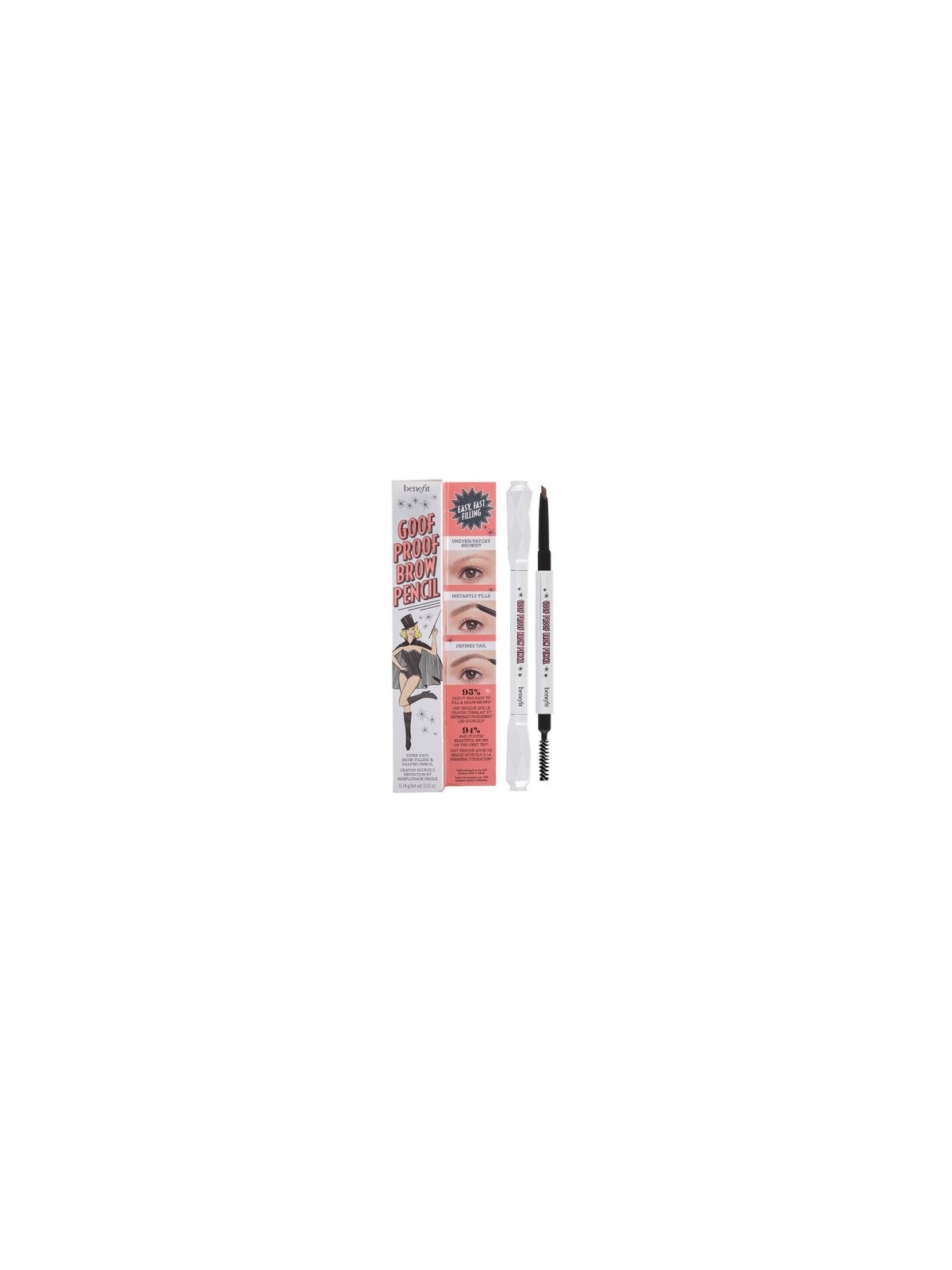Benefit Goof Proof Brow Pencil donna 0,34g 06 Deep Numero 06 Deep-12 Hour Wear-Cool Soft Black