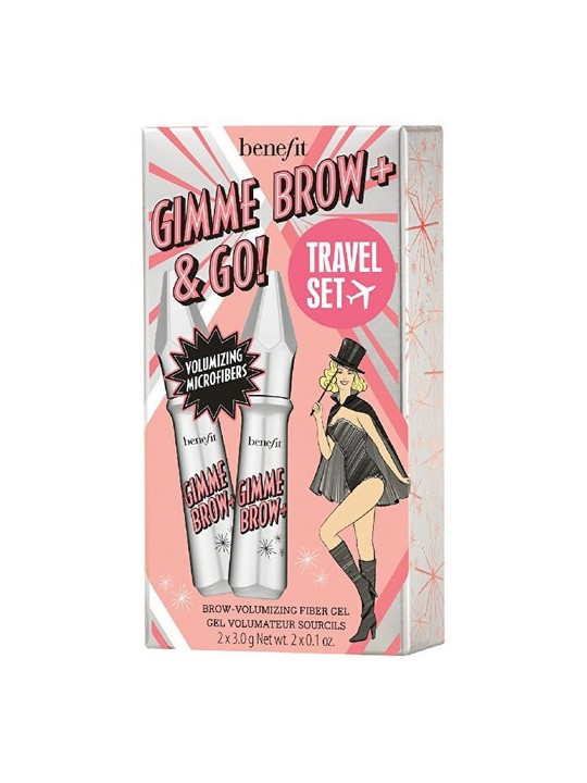 Benefit Gimme Brow & Go Brow Volumizing Fiber Gel Set donna 6g 2x3gr Gimme Brow Fiber Gel
