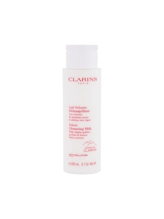 Clarins Velvet Cleansing Milk donna 200ml With Alpine Golden Gentian & Lemon Balm Extracts