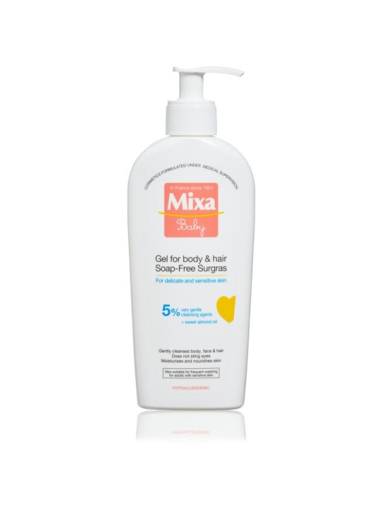 MIXA Baby Gel per Corpo Capelli Senza Sapone 400ml