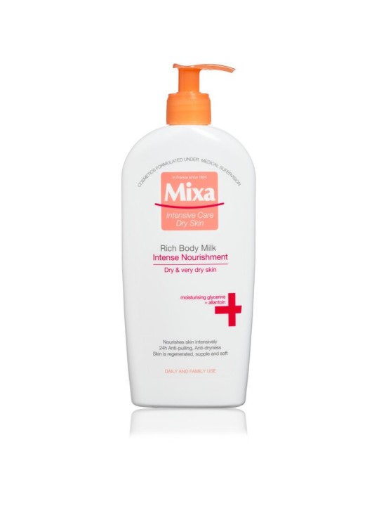 Mixa Rich Body Milk Lozione corpo nutriente intensiva per pelli secche donna 400ml