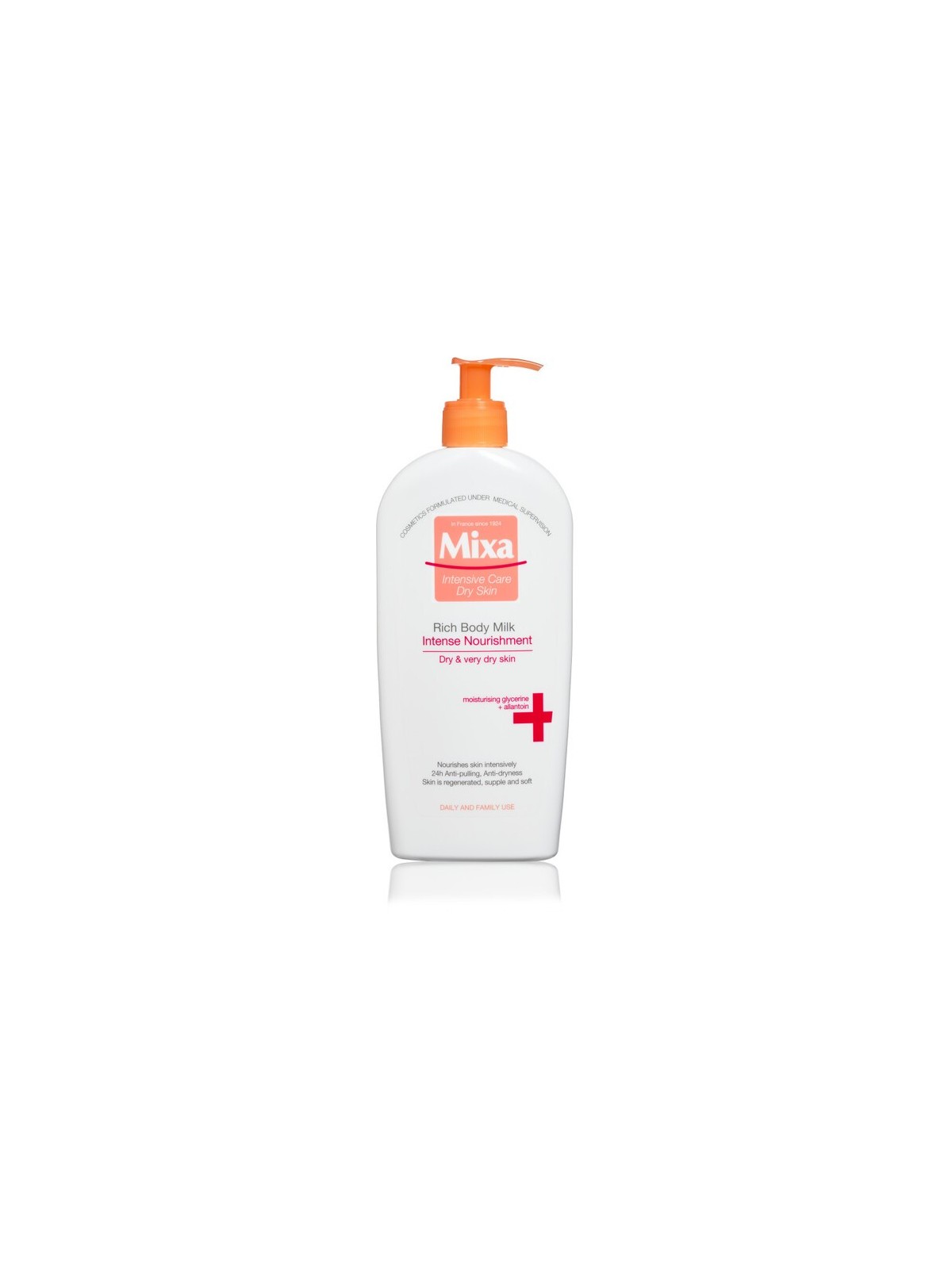Mixa Rich Body Milk Lozione corpo nutriente intensiva per pelli secche donna 400ml