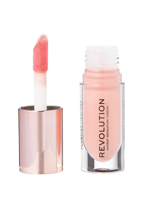 Makeup Revolution Pout Bomb Plumping Lip Gloss Lucidalabbra 46 ml donna Gloss Peachy