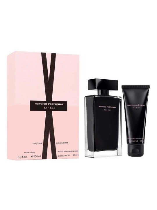 Narciso Rodriguez For Her Giftset donna 175ml eau de toilette Spray 100ml-Body Lotion 75ml-Travel Retail