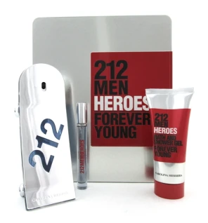 Set 3 Pezzi Carolina Herrera 212 Heroes EDT Spray 90ml Natale 2023 Uomo