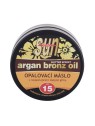 Burro abbronzante con olio di argan e glitter SPF15