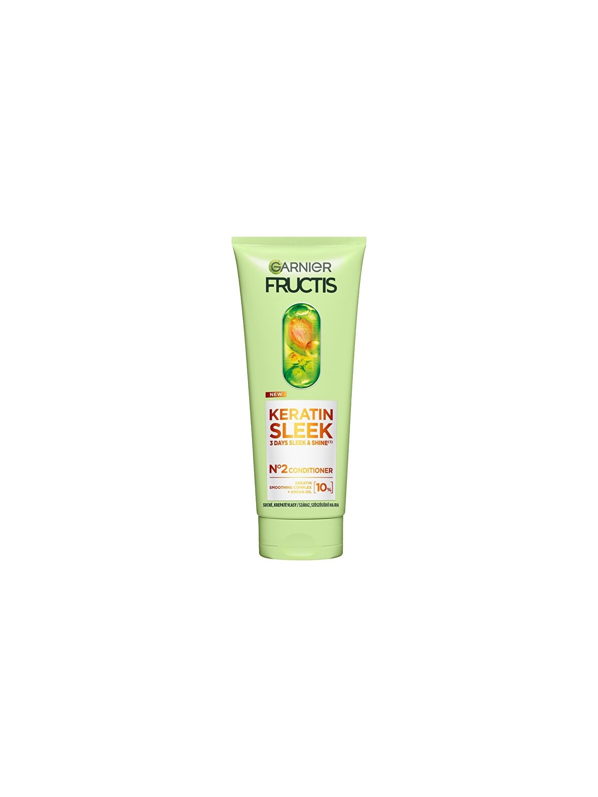 Garnier Balsamo per capelli secchi e crespi Fructis Keratin Sleek Conditioner 200ml donna
