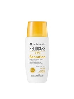 Heliocare Crema solare fluida 360° Sensation SPF 50+, protezione solare ultraleggera senza oli, 50ml unisex