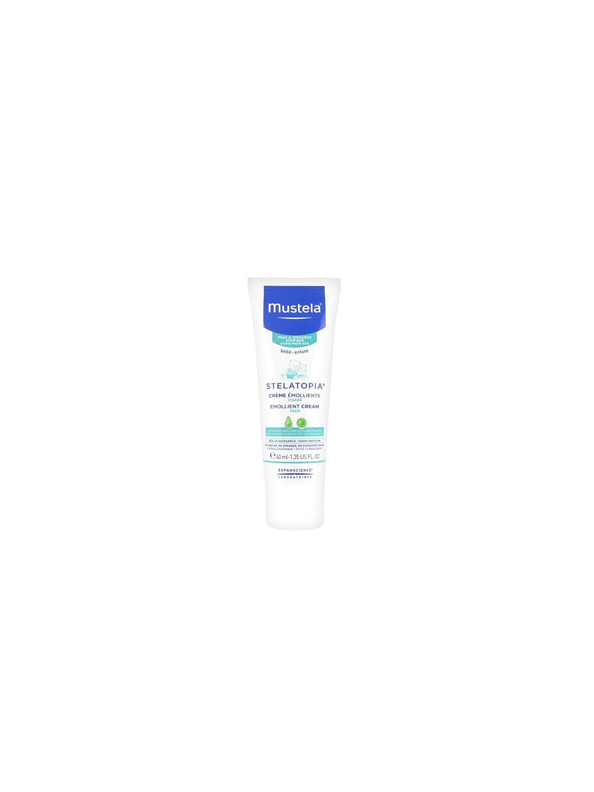 Crema viso per bambini per pelle estremamente secca e atopica Stelatopia Crema Viso Emolliente 40ml Code: kMUS032